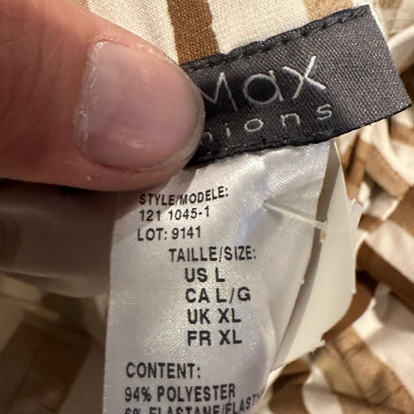 NWT - Mr. Max Printed Brazil Knit Stripe Pull On Pant - Picture 5 of 8